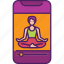 smartphone, mobile, phone, technology, yoga, online, meditation 