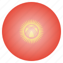 country, flag, kyrgyzstan, national