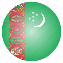 country, flag, national, turkmenistan