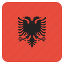 albania, albanian, country, flag, national