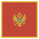 country, flag, montenegro, national