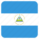 country, flag, national, nicaragua 