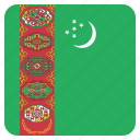 country, flag, national, turkmenistan