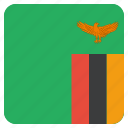 country, flag, national, zambia 