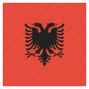 albania, country, flag, national