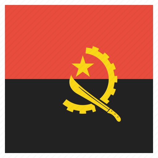 Angola, country, flag, national icon - Download on Iconfinder