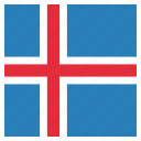 country, flag, iceland, national