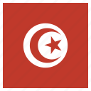 country, flag, national, tunisia