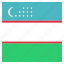 country, flag, national, uzbekistan 