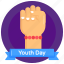 youth power, youth day, volunteer, youth spirit, fist 
