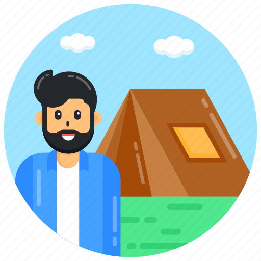 Campsite, camping, tent, accommodation, tenting icon - Download on Iconfinder