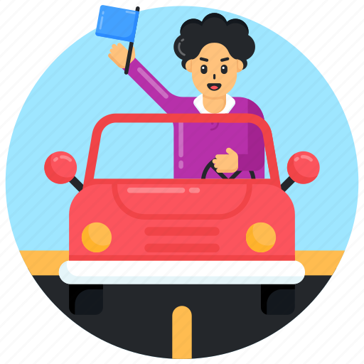 Car drive, car ride, enjoying car ride, road trip, car icon - Download on Iconfinder