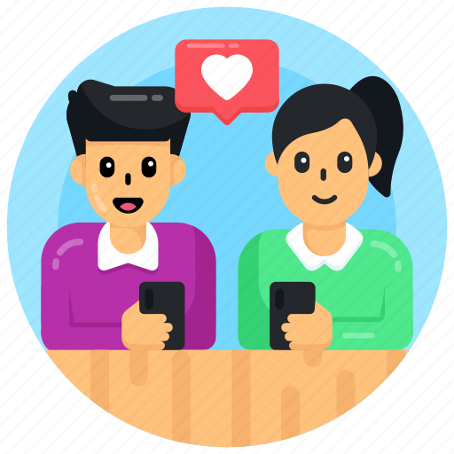 Conversation, loving discussion, loving chat, friends chat, romantic chat icon - Download on Iconfinder