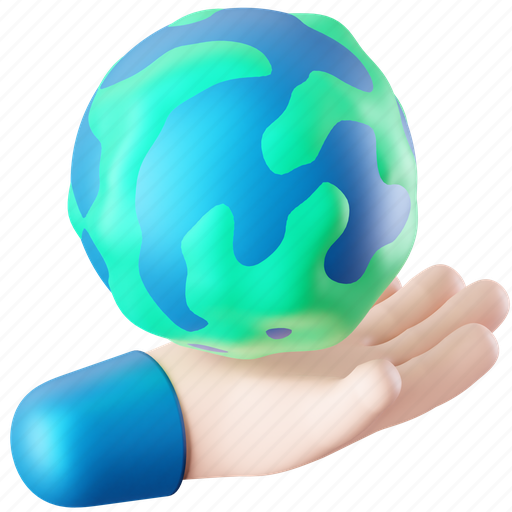 Globe in hand, globe, world, gesture, tap, click, screen 3D illustration - Download on Iconfinder