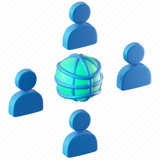 Social network, social-media, network, communication, connection, share, marketing 3D illustration - Download on Iconfinder