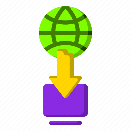 Arrow, computer, download, from, internet, website icon - Download on Iconfinder