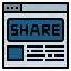 interface, share, sharing, website 
