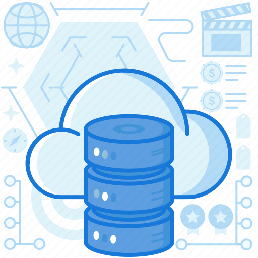 Cloud, database, device, electronic, rack, server, storage icon - Download on Iconfinder