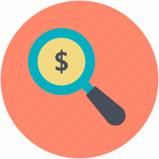 Business, dollar search, dollar with magnifier, investment, looking for money icon - Download on Iconfinder