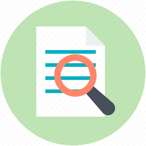 Document, list, lupe document, magnifier, search document icon - Download on Iconfinder