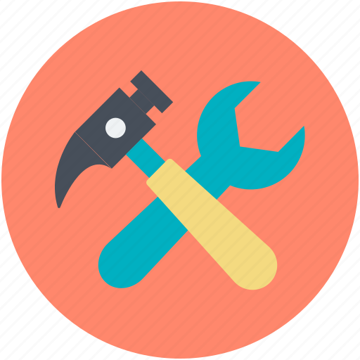 Garage tools, hammer, mechanic, repair tools, wrench icon - Download on Iconfinder