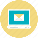 electronic mail, email, envelope sign, internet, laptop screen, modern communication