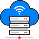 wifi, database, cloud, server