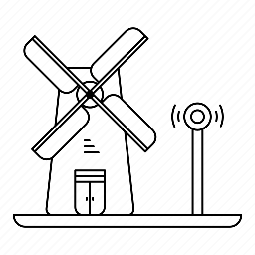 Windmill, smart windmill, energy, internet of things icon - Download on Iconfinder