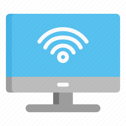 Monitor, internet, screen, wifi, wireless, technology, online icon - Download on Iconfinder