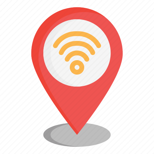 Location, pin, internet, placeholder, pointer, wifi, map icon - Download on Iconfinder