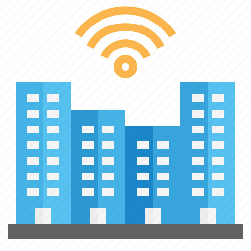 Smart, city, building, wifi, wireless, internet, construction icon - Download on Iconfinder