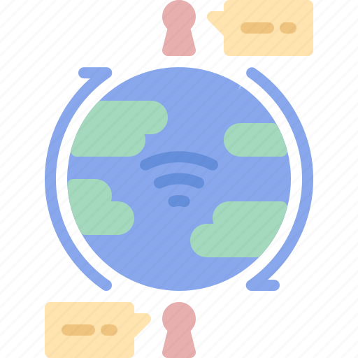 Chat, communication, global, internet, map, planet, social icon - Download on Iconfinder