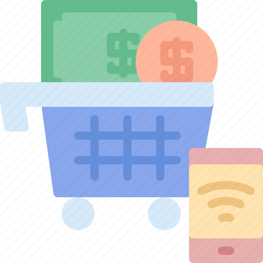 Bank, cart, coin, dollar, online, shopping, smartphone icon - Download on Iconfinder