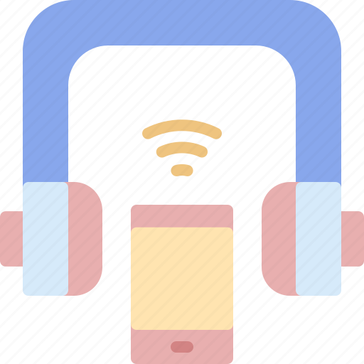Communication, connection, electronic, headphone, music, smartphone, wifi icon - Download on Iconfinder