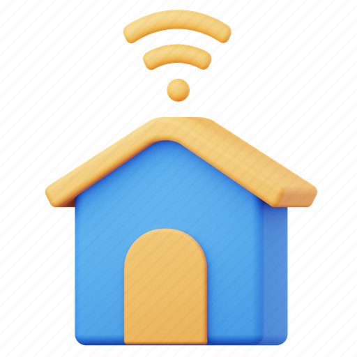 Smart home, wifi, home, wireless, estate, technology 3D illustration - Download on Iconfinder