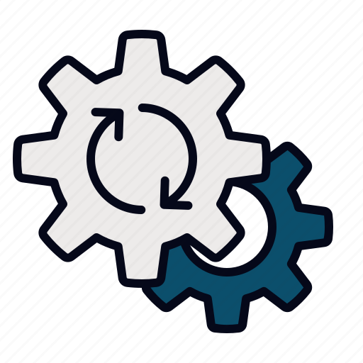Automation, gear, setting, wheel, cogwheel, repetitive, processing icon - Download on Iconfinder
