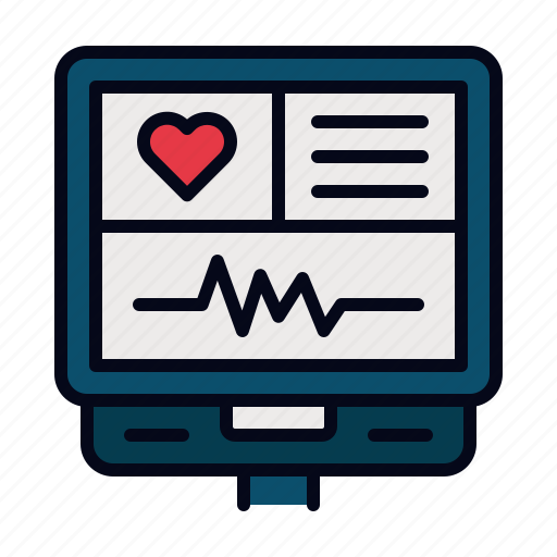 Health, monitoring, monitor, healthcare, medical, electrocardiography, cardiac icon - Download on Iconfinder