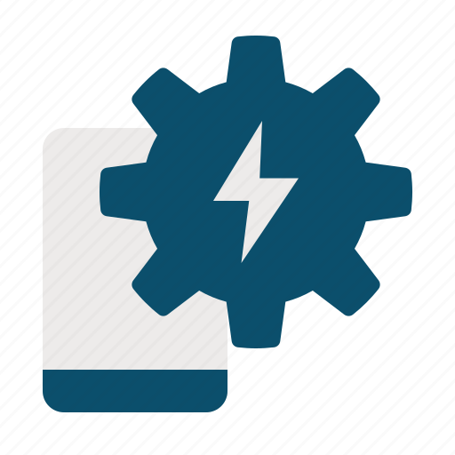 Energy, management, electricity, green, phone, setting, gear icon - Download on Iconfinder