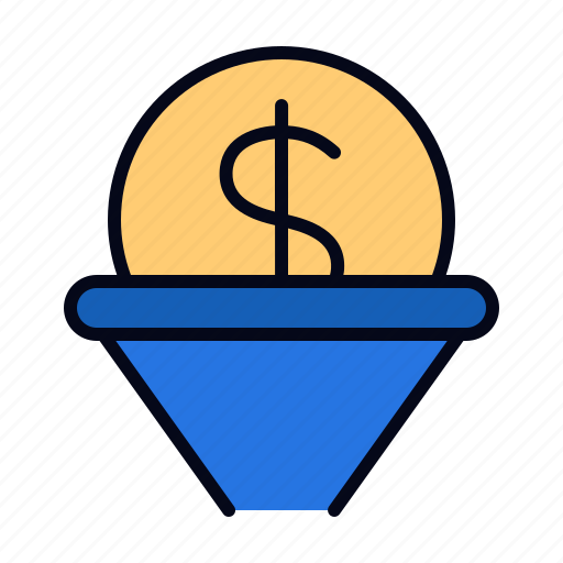 Paid, traffic, sales, funnel, finance, earn, sorting icon - Download on Iconfinder