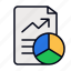 analytics, report, analysis, statistic, document, finance, folder, pie chart 