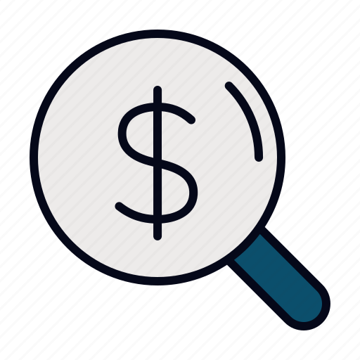 Paid, search, magnifying, loupe, money, earn, dollar icon - Download on Iconfinder
