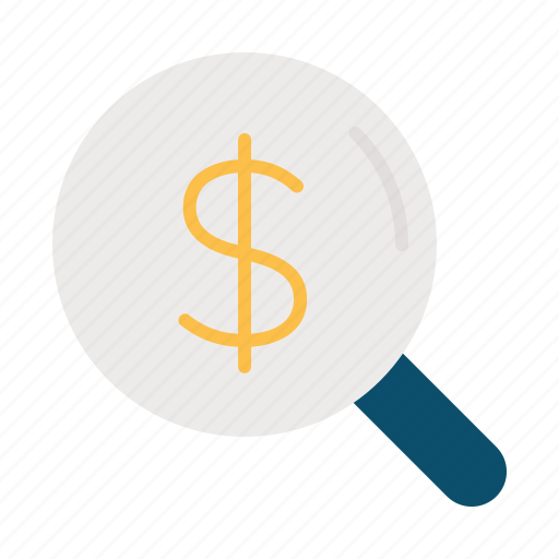 Paid, magnifying, glass, loupe, money, earn, dollar icon - Download on Iconfinder
