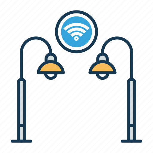 Internet of things, iot, signal, street light, wifi, wireless icon - Download on Iconfinder
