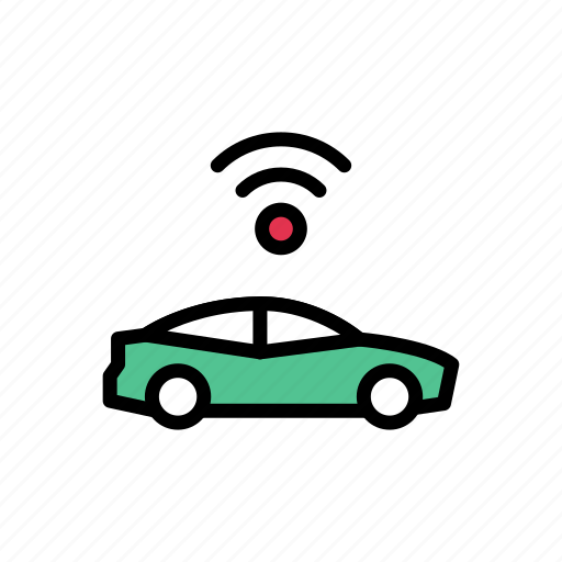 Automobile, car, signal, vehicle, wireless icon - Download on Iconfinder