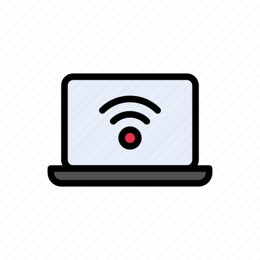 Internet, laptop, notebook, signal, wireless icon - Download on Iconfinder