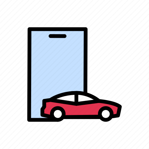 Car, mobile, online, phone, vehicle icon - Download on Iconfinder