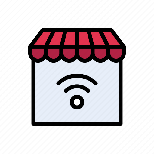 Connection, shop, signal, store, wireless icon - Download on Iconfinder