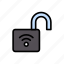 access, open, signal, unlock, wireless 