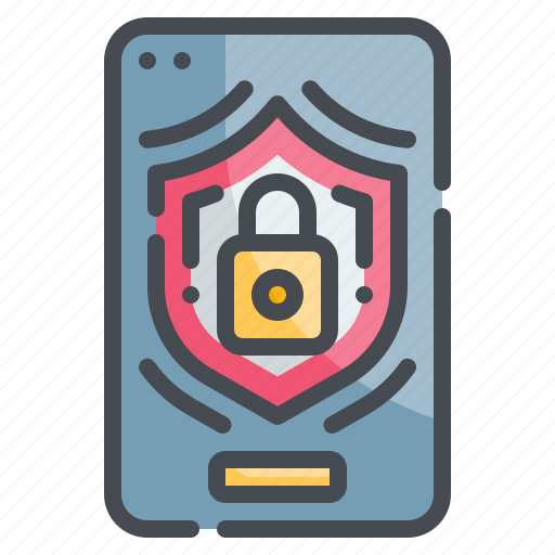 Smartphone, protect, padlock, safe, shield icon - Download on Iconfinder