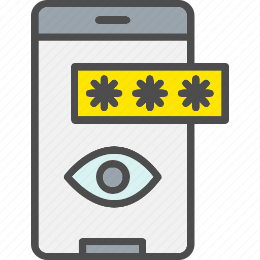 Eye, hide, password, show, mobile icon - Download on Iconfinder